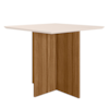 Mesa De Jantar Tampo Sem Vidro 4 Lugares 90x90 cm Helo Carvalho Off White POLIMAN
