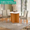 Mesa De Jantar Tampo Sem Vidro 4 Lugares 90x90 cm Helo Freijo Off White POLIMAN