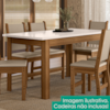 Mesa De Jantar Tampo Sem Vidro 6 Lugares 150x80 cm Bellagio Carvalho Off White POLIMAN