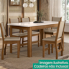 Mesa De Jantar Tampo Sem Vidro 6 Lugares 150x80 cm Bellagio Carvalho Off White POLIMAN