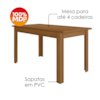 Mesa De Jantar Tampo Sem Vidro 6 Lugares 150x80 cm Bellagio Carvalho POLIMAN
