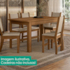 Mesa De Jantar Tampo Sem Vidro 6 Lugares 150x80 cm Bellagio Carvalho POLIMAN