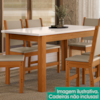 Mesa De Jantar Tampo Sem Vidro 6 Lugares 150x80 cm Bellagio Freijo Off White POLIMAN