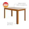Mesa De Jantar Tampo Sem Vidro 6 Lugares 150x80 cm Bellagio Freijo Off White POLIMAN