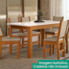 Mesa De Jantar Tampo Sem Vidro 6 Lugares 150x80 cm Bellagio Freijo Off White POLIMAN