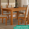 Mesa De Jantar Tampo Sem Vidro 6 Lugares 150x80 cm Bellagio Freijo POLIMAN