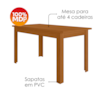 Mesa De Jantar Tampo Sem Vidro 6 Lugares 150x80 cm Bellagio Freijo POLIMAN