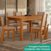 Mesa De Jantar Tampo Sem Vidro 6 Lugares 150x80 cm Bellagio Freijo POLIMAN