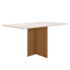 Mesa De Jantar Tampo Sem Vidro 6 Lugares 160x90 cm Helo Carvalho Off White POLIMAN