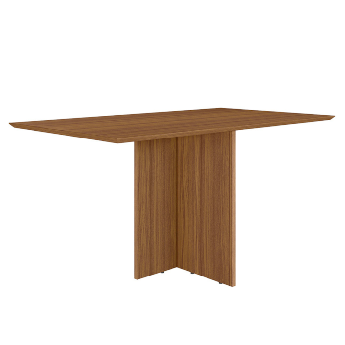 Mesa De Jantar Tampo Sem Vidro 6 Lugares 160x90 cm Helo Carvalho POLIMAN