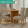 Mesa De Jantar Tampo Sem Vidro 6 Lugares 160x90 cm Helo Carvalho POLIMAN