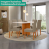 Mesa De Jantar Tampo Sem Vidro 6 Lugares 160x90 cm Helo Freijo Off White POLIMAN