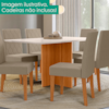 Mesa De Jantar Tampo Sem Vidro 6 Lugares 160x90 cm Helo Freijo Off White POLIMAN