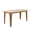 Mesa De Jantar Tampo Sem Vidro 6 Lugares 160x90 cm Liz Carvalho Off White POLIMAN