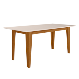 Mesa De Jantar Tampo Sem Vidro 6 Lugares 160x90 cm Liz Freijó Off White POLIMAN