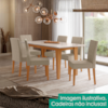 Mesa De Jantar Tampo Sem Vidro 6 Lugares 160x90 cm Liz Freijó Off White POLIMAN