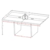 Mesa de Reuniao Modular Escritorio Tampo Tamburato 179x110 cm Nogal Preto Artany