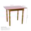 Mesa Dobrável 96X81 04 Cadeiras Madeira Macica Pes Torneados Mell Brilho Marjori