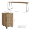 Mesa E Gaveteiro Office 160 cm 25909 Nogal Sevilha Branco Artesano