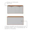 Mesa Escritorio 1 Porta de Correr Em L 155X170 cm E Balcao 4 Portas 147 cm Freijo Branco Artany
