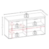 Mesa Escritorio 1 Porta de Correr Em L 155X170 cm E Balcao 4 Portas 147 cm Nogal Preto Artany