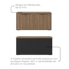 Mesa Escritorio 1 Porta de Correr Em L 155X170 cm E Balcao 4 Portas 147 cm Nogal Preto Artany