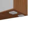 Mesa Escritorio 1 Porta de Correr Em L Tampo Tamburato 155X170 cm Freijo Branco Artany