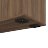 Mesa Escritorio 1 Porta de Correr Em L Tampo Tamburato 155X170 cm Nogal Preto Artany