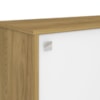 Mesa Escritorio 1 Porta de Correr Em L Tampo Tamburato 168X135 cm Olmo Branco Artany