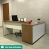 Mesa Escritorio 1 Porta de Correr Em L Tampo Tamburato 168X135 cm Olmo Branco Artany