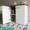 Mesa Escritorio 120 cm Com Gaveteiro E Balcao Olmo Branco Artany