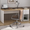 Mesa Escritorio 120 cm e Gaveteiro 2 Gavetas 40X75 cm Olmo Branco Artany