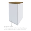 Mesa Escritorio 120 cm e Gaveteiro 2 Gavetas 40X75 cm Olmo Branco Artany