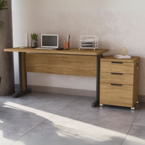 Mesa Escritorio 120 cm e Gaveteiro 3 Gavetas Versatil Itapua Kappesberg