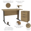 Mesa Escritorio 120 cm e Gaveteiro 3 Gavetas Versatil Itapua Kappesberg