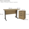Mesa Escritorio 120 cm e Gaveteiro 3 Gavetas Versatil Itapua Kappesberg