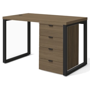 Mesa Escritorio 120 cm e Gaveteiro 4 Gavetas Frame Munique Kappesberg