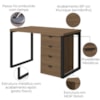 Mesa Escritorio 120 cm e Gaveteiro 4 Gavetas Frame Munique Kappesberg