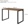 Mesa Escritorio 120 cm Industrial Frame F120 Munique Kappesberg