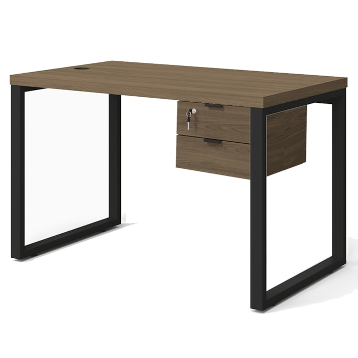 Mesa Escritorio 120 Com Gaveteiro Industrial Frame Munique Kappesberg