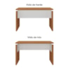 Mesa Escritorio 125 cm E Balcao 2 Portas 74 cm Freijo Branco Artany