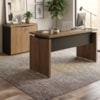 Mesa Escritorio 125 cm E Balcao 2 Portas 74 cm Nogal Preto Artany
