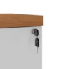 Mesa Escritorio 125 cm e Gaveteiro 3 Gavetas Freijo Branco Artany