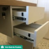 Mesa Escritorio 125 cm E Gaveteiro Suspenso 2 Gavetas Freijo Branco Artany