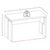 Mesa Escritorio 125 cm E Gaveteiro Suspenso 2 Gavetas Freijo Branco Artany