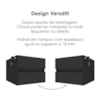 Mesa Escritorio 125 cm E Gaveteiro Suspenso 2 Gavetas Nogal Preto Artany
