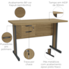 Mesa Escritorio 150 cm Com Gaveteiro de Mesa Versatil Itapua Kappesberg