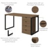 Mesa Escritorio 150 cm e Gaveteiro 4 Gavetas Frame Munique Kappesberg