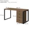 Mesa Escritorio 150 cm e Gaveteiro 4 Gavetas Frame Munique Kappesberg
