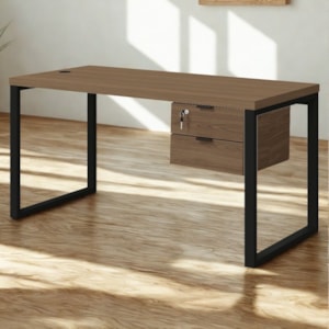 Mesa Escritorio 150 Com Gaveteiro Industrial Frame Munique Kappesberg